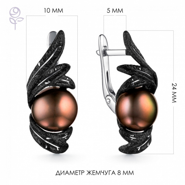 Серьги серебро 52885S2B