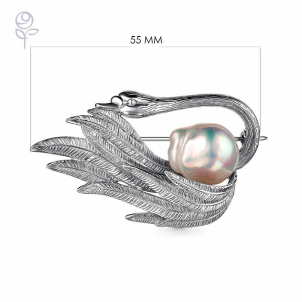 Брошь серебро 56027S6