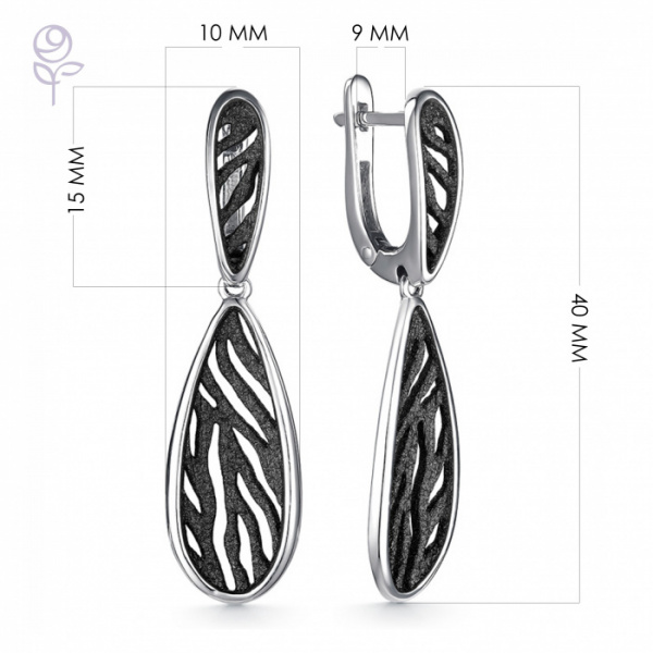 Серьги серебро 52940SB