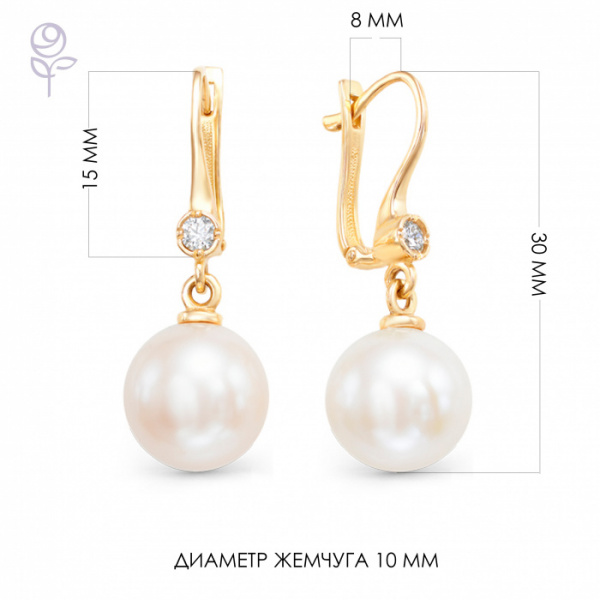 Серьги золото 32066A1