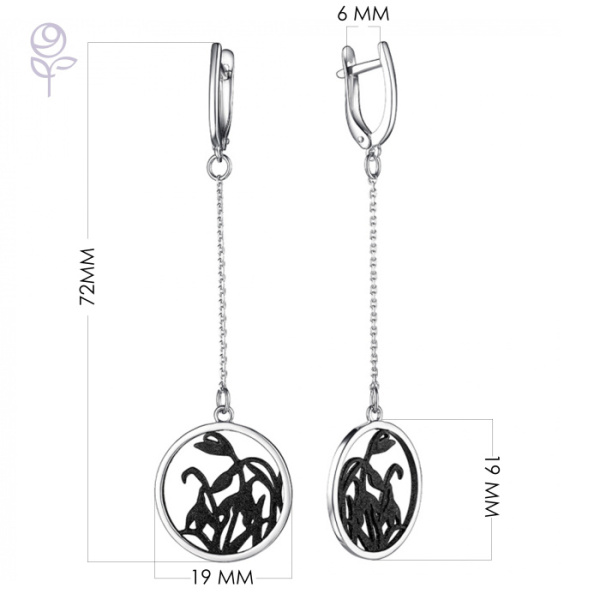 Серьги серебро 52922.1SB
