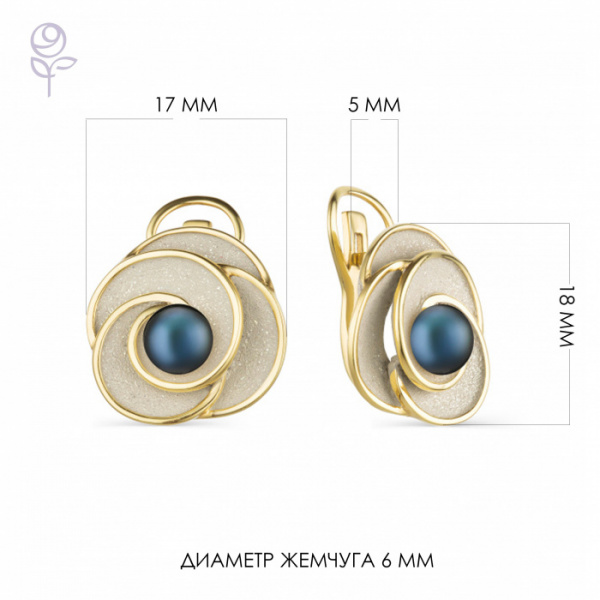 Серьги серебро 52857Y2H