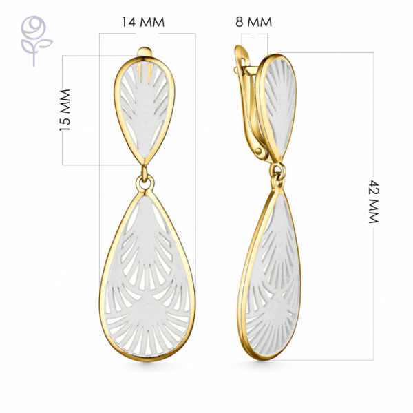 Серьги серебро 52934YW