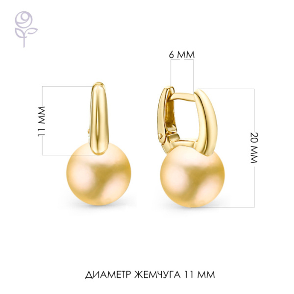 Серьги золото 32512YC4D11