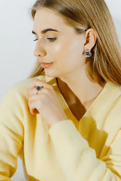 Серьги серебро 52547S2