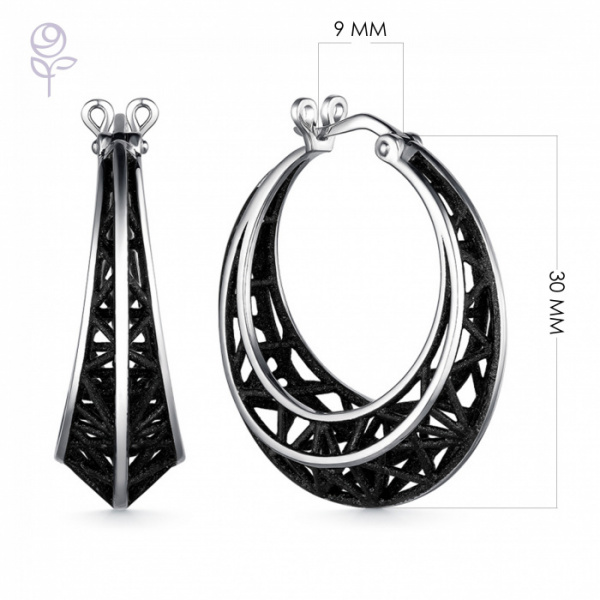 Серьги серебро 52925SB